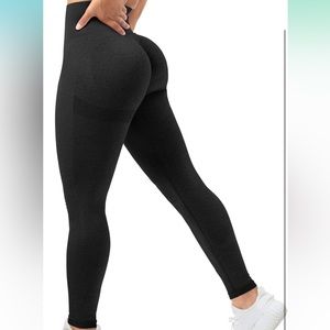 Black Butt Scrunch Contour Workout Leggings
